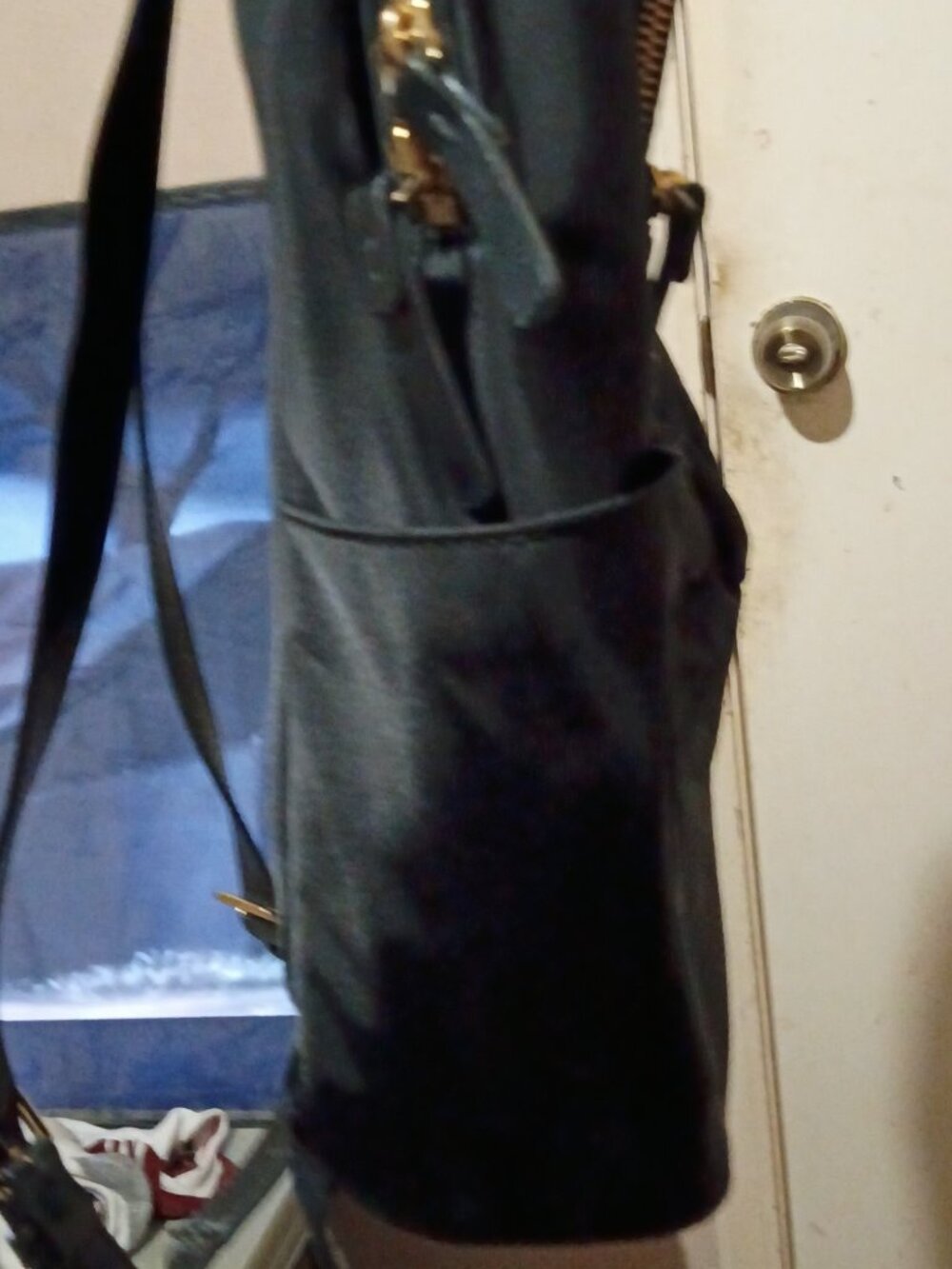 Kate Spade Large Nylon Water Resistant Backpack Work Bag—Black - Picture 7 of 14